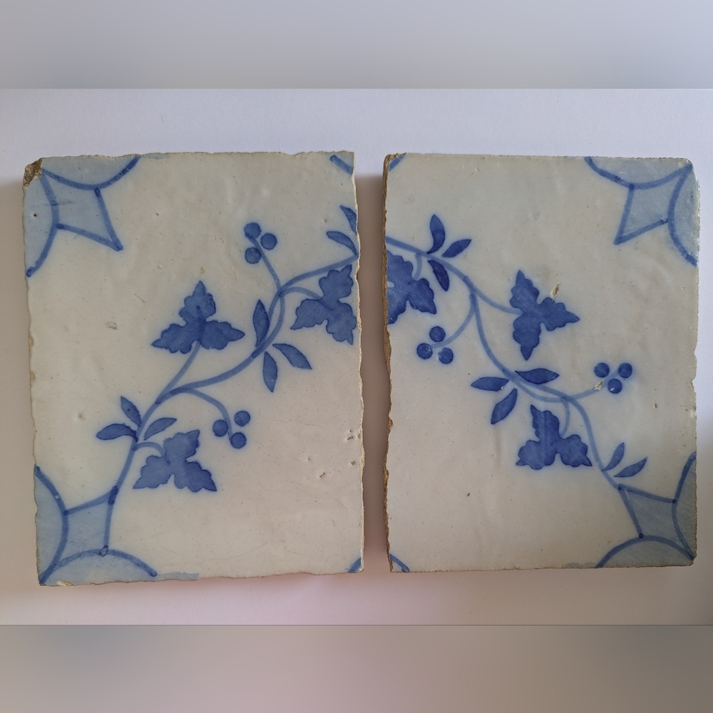 Two Antique Portuguese Tiles (Azulejos)